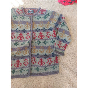 Vintage Handknit Sweater By Lost HORIZONS,100% KETTLE DYED WOOL, OVERSIZED(B15)